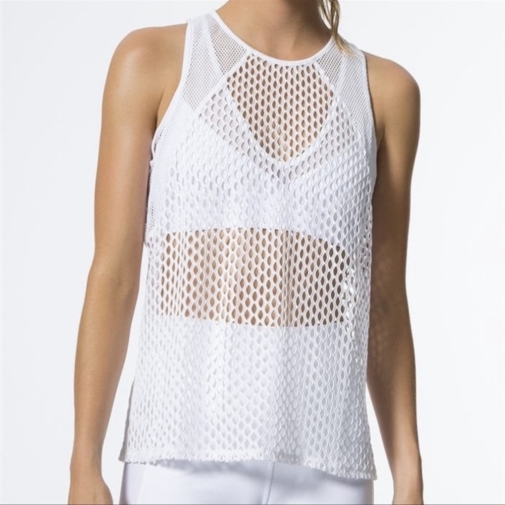 Alo Yoga White Knit Top